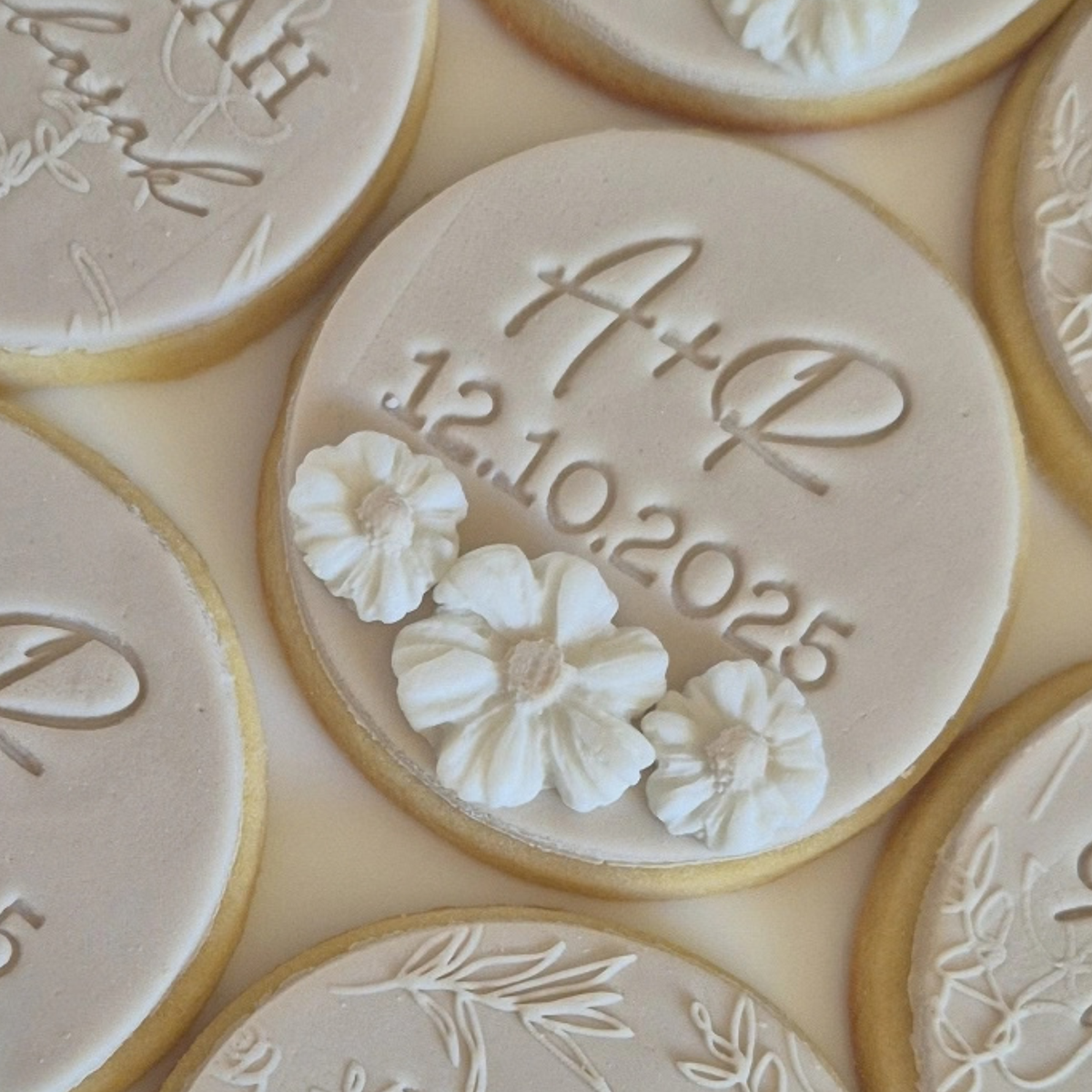 Floral Initial Cookie