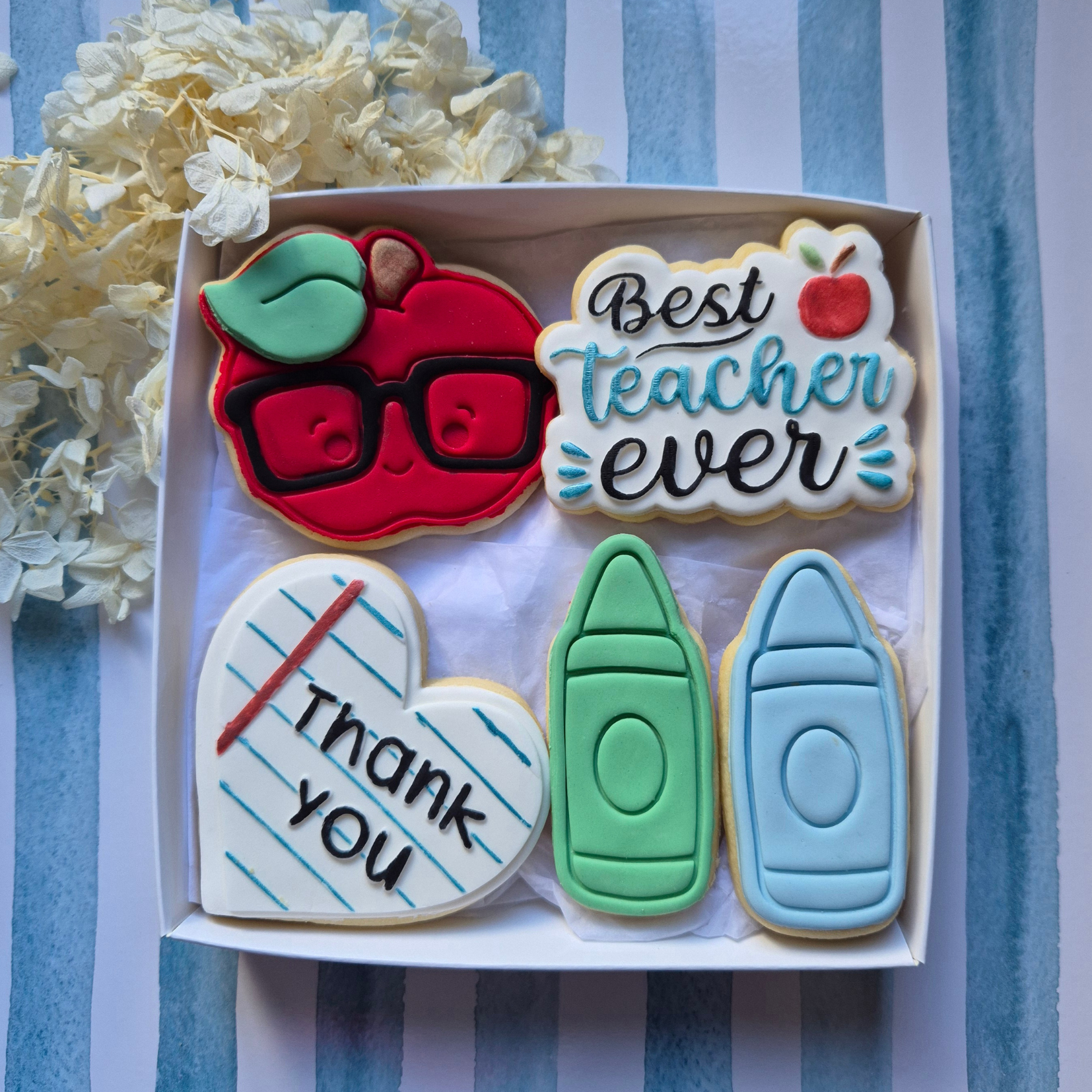 Teacher 4 pack Cookie Box